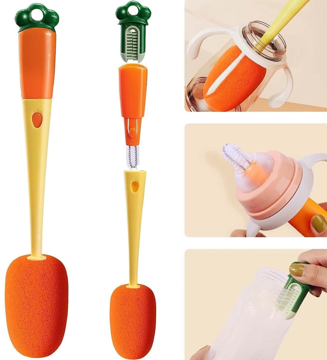 4-in-1 Baby Sipper Bottle Cleaning Brush Set view 4