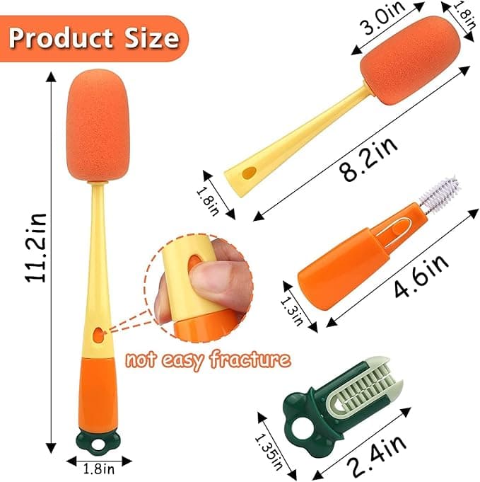 4-in-1 Baby Sipper Bottle Cleaning Brush Set view 5